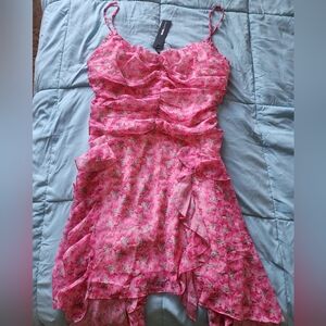 Fashion Nova Pink Floral Dress